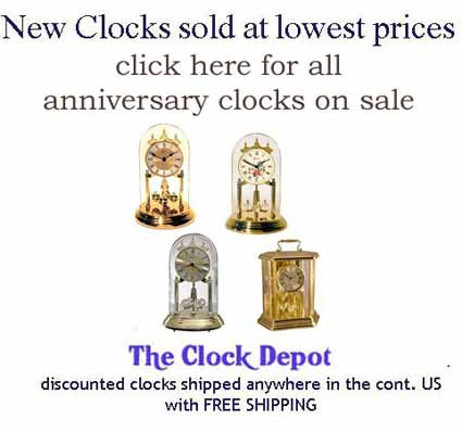 view all anniversary clocks on sale