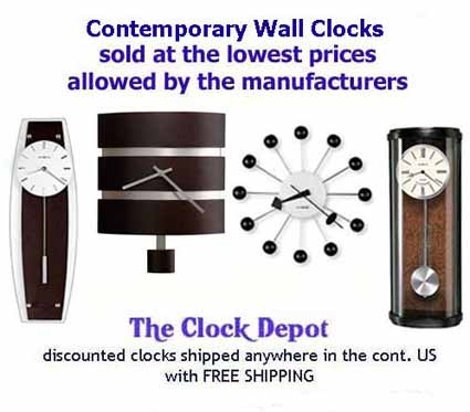 view Contemporary wall clocks on sale
