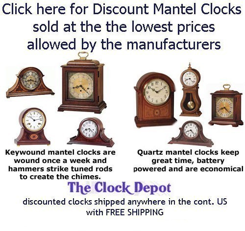 Click here to view all quartz mantle clocks now on Sale