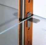 Cushioned Metal Safety Clips, New cushioned metal safety shelf clips for added stability for your curio cabinet.