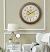 Room setting with the Bulova C4115 Manchester Chiming Wall Clock