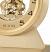 Finish and second hand detail of the Bulova B1710 Golden Eye Skeleton Gear Desk Clock