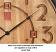 dial detail of the Bulova C4803 Frank Lloyd Wright Taliesin Large Wall Clock