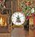 Room setting of the Bulova B1866 Holiday Sounds Musical Table Clock