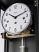 Front Hammer and Dial of the detail of the Hermle Carrington 70989-740341 Keywound Wall Clock in Black