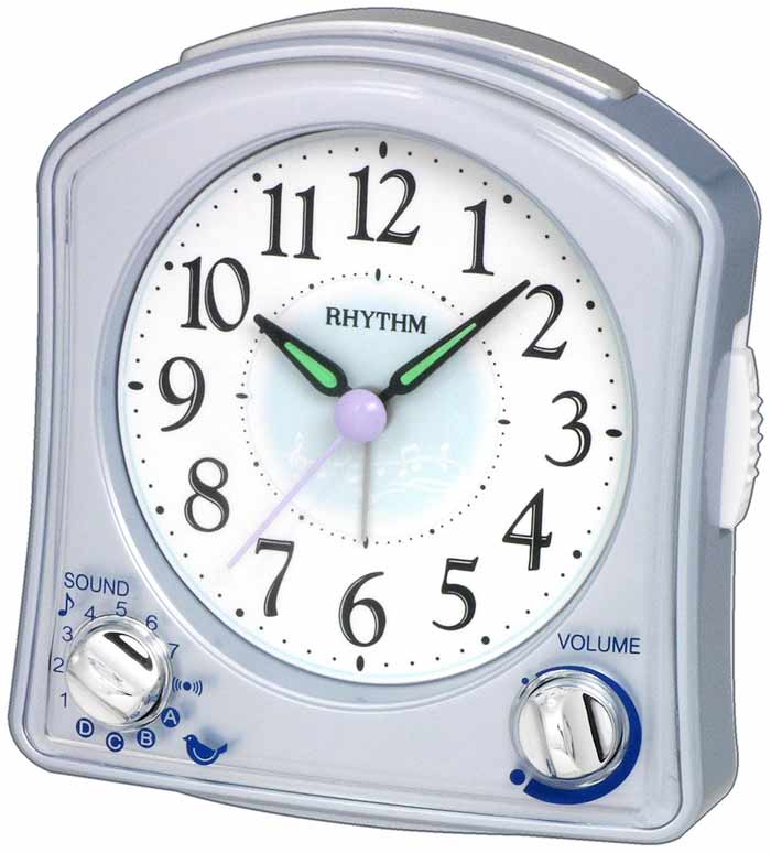 PSV Beep Alarm Clock SILVER White Dial Flower Shape 