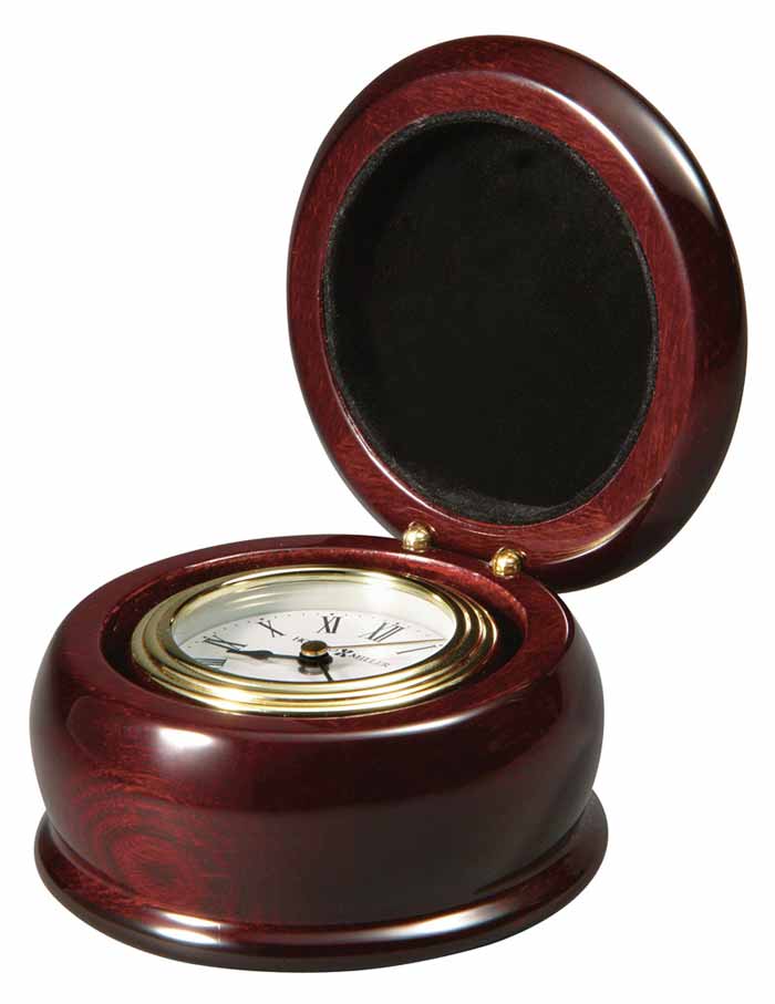 Solid Brass Captain's Alarm Clock Howard Miller 645-187 Chronometer 
