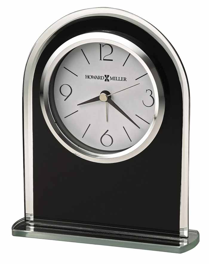 Howard Miller Corsica Table Clock 645-770 Modern Glass with Quartz Alarm Movement