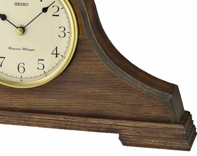 Antique Brown Seiko Ria Mantel Clock 