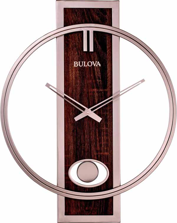 Bulova C4117 Phoenix Modern Wall Clock The Depot - Large Modern Pendulum Wall Clock