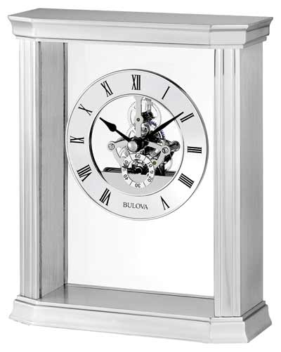 Bulova B1716 Cate Skeleton Table / Desk Clock