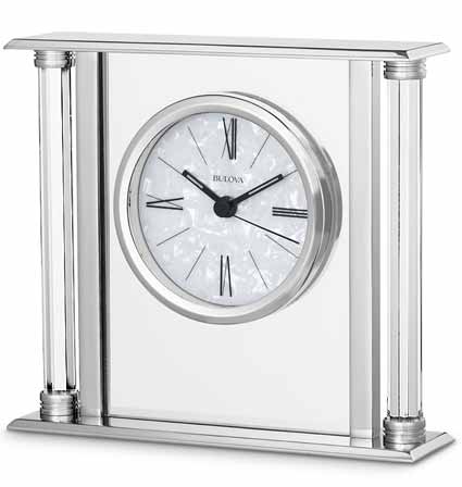 Bulova B2454 Pearl Table Clock