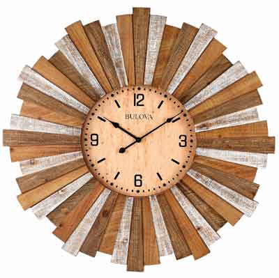 Bulova C4802 Sunburst Large Wall Clock
