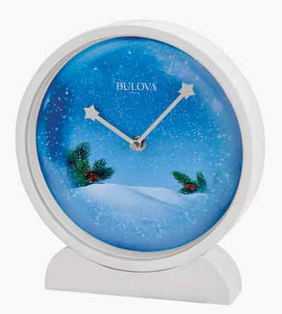 Bulova B1877 Winter Wonderland Holiday Clock