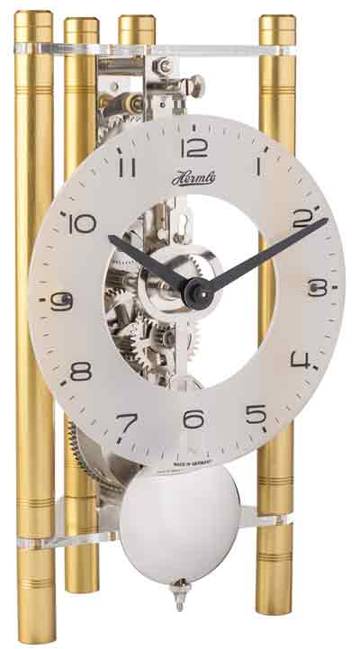 Hermle Lakin 23025-500721 Keywound Table Clock in Gold