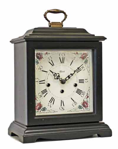 Hermle Austen HNA22518-740340 Keywound Mantel Clock in Black