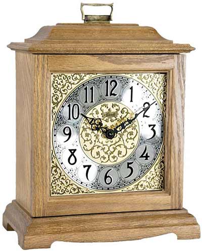 Hermle Austen HNA22518I9Q Chiming Quartz Oak Mantel Clock