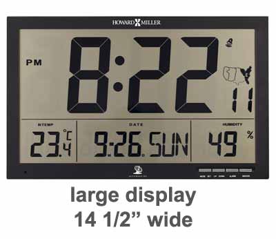 Howard Miller 625-770 Ayden Large Atomic LCD Clock