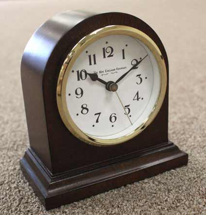 New England Arched Solid Cherry Table Clock 