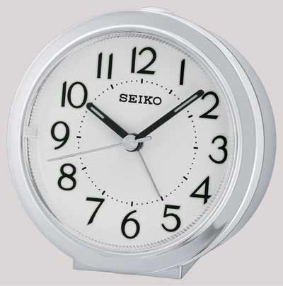 Seiko QHE146S Petite Alarm Clock - Silver