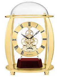 Bulova B8826 Victoria Contemporary Mantel / Table Clock