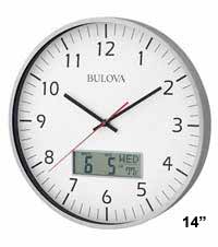 Bulova C4810 Manager Oversized Wall Clock