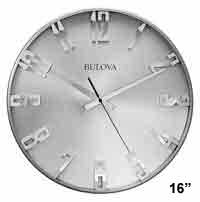 Bulova C4846 Director Aluminum Wall Clock