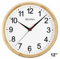 Bulova C4889 Naturalist Natural Wood Wall Clock