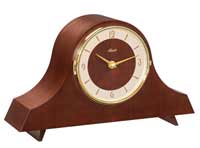 Hermle Fifties Retro Walnut Quartz Mantel Clock