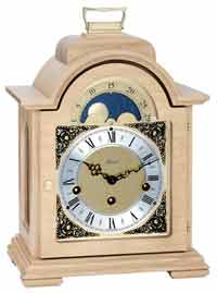 Hermle Debden 22864-050340 Keywound Light Oak Mantel Clock