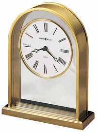 Rosewood Hall Finish Arched-Shaped Howard Miller Craven Table Clock 645-401 Quartz Alarm Movement 