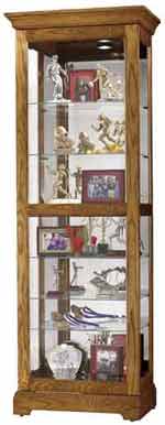 Howard Miller Moorland 680-471 Oak Curio Cabinet
