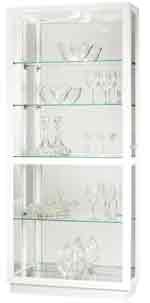 Howard Miller Jayden IV 680-574 Polished White Curio Cabinet