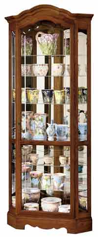 Howard Miller Jamestown II 680-250 Oak Corner Curio Cabinet
