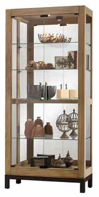 Howard Miller Quinn 680-598 Natural Curio Cabinet