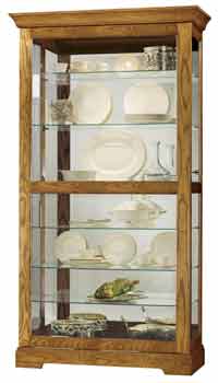 Howard Miller Tyler VII 680-646 Oak Curio Cabinet