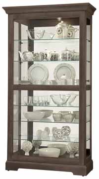 Howard Miller Tyler IV 680-638 Aged Auburn Curio Cabinet
