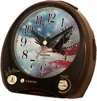 Rhythm 4RM770WU23 Patriot Morning Melody Alarm Clock