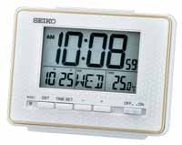 Seiko QHL096WLH Everything Digital Alarm Clock in White