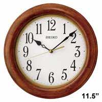 Seiko QXA522BLH Wood Frame Wall Clock