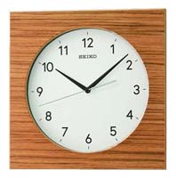 Seiko Wall Clock Quiet Sweep Second Hand Clock Silver-Tone Metallic Case 