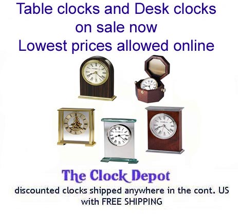 Table Clocks Now On Sale