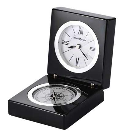 Howard Miller Endeavor 645-743 Polished Black Desk Clock