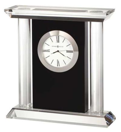 Howard Miller Colonnade 645-745 Crystal Black Desk Clock