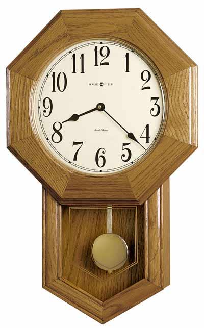 Howard Miller Elliott Model 625-242 Chiming School House Wall Clock