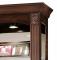 upper molding and column detail - Howard Miller Ricardo 680-420 Cherry Curio Cabinet