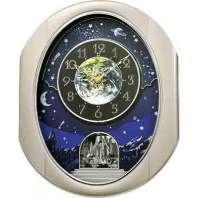 Rhythm 4MH408WU19 Peaceful Cosmos II Musical Clock