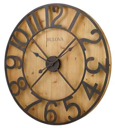 Bulova C4814AP Barnboard Large Wall Clock