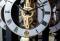 gear and pendulum detail of the Hermle Archway 23015-740721 Keywound Skeleton Mantel Clock