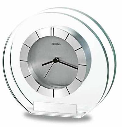 Bulova B2842 Accolade Mineral Glass Table Clock